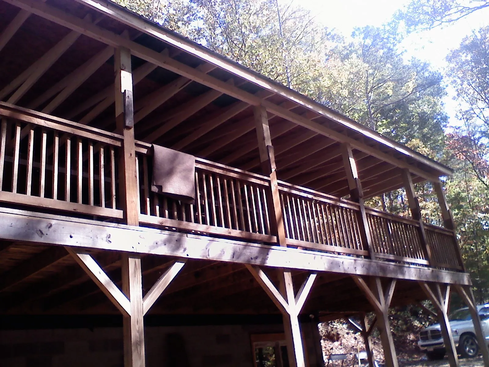 Timber framing under a new elevated porch and deck — Roof Leak Repair in Cokeburg by Roofing Brothers